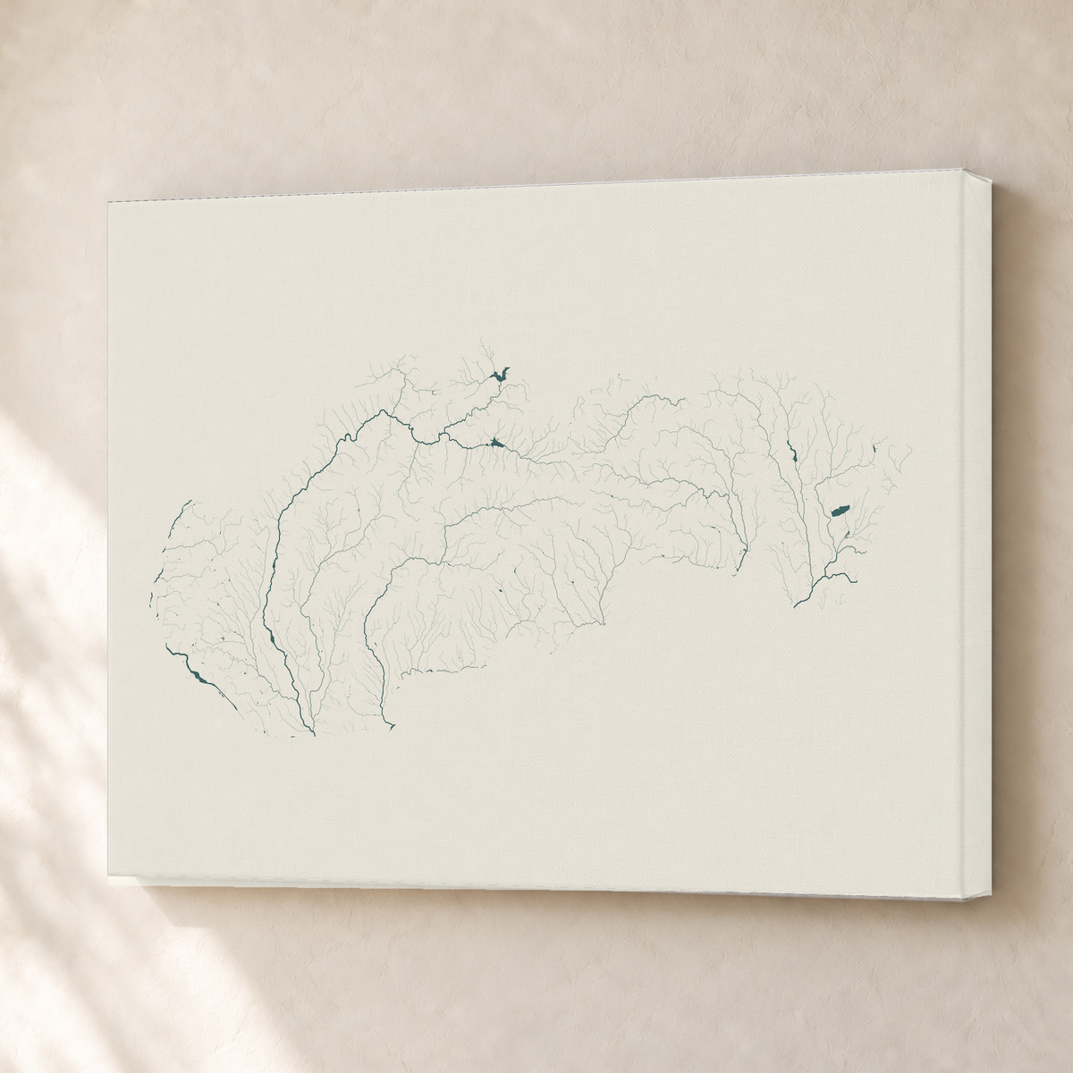 Beautiful Rivers — Eslováquia — Natural e luminosa, Canvas · 30 × 40 cm, Sem margem