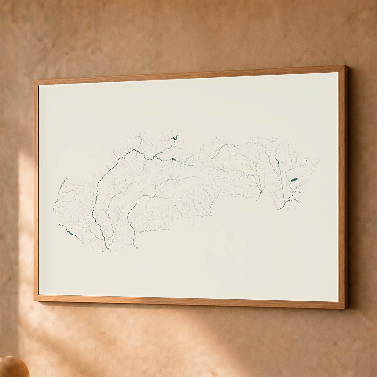 Beautiful Rivers — Eslováquia — Natural e luminosa, Fine art emoldurado · 45 × 60 cm, Natural · Sem margem