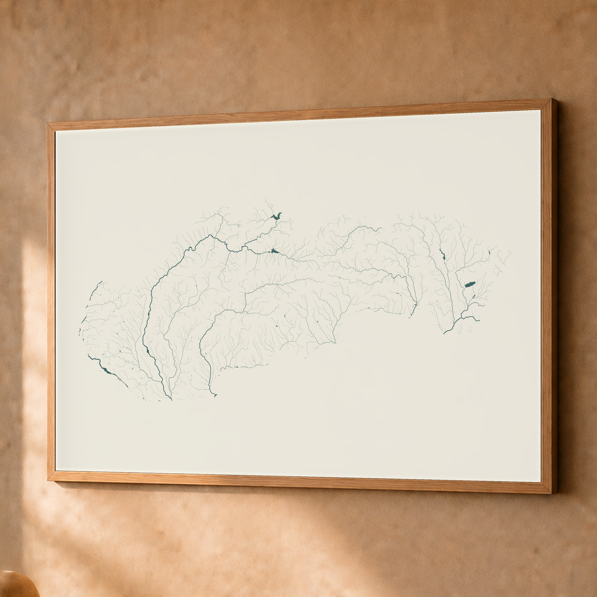 Beautiful Rivers — Eslováquia — Natural e luminosa, Fine art emoldurado · 60 × 80 cm, Natural · Sem margem