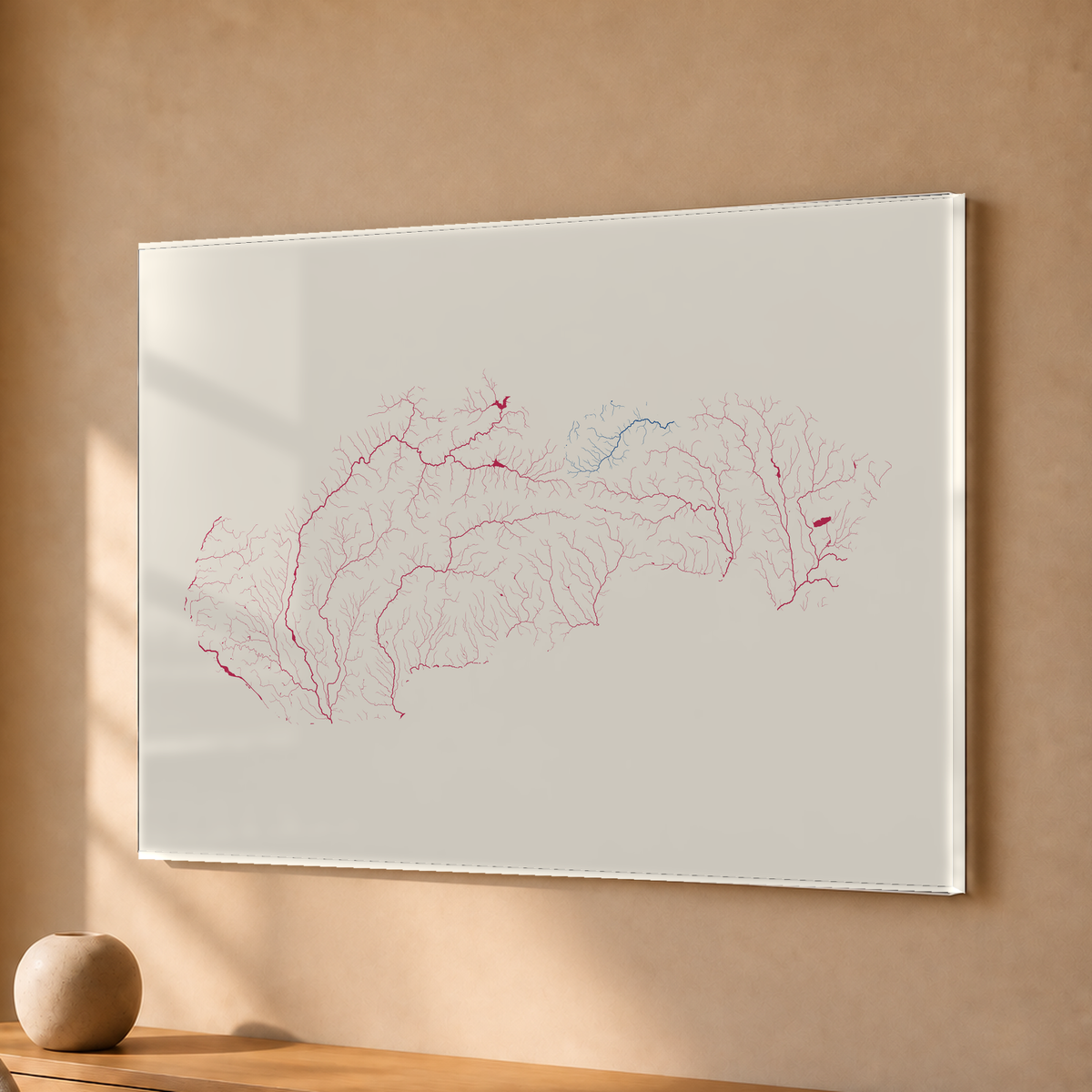 Beautiful Rivers — Eslováquia — Risografia, Acrílico · 30 × 40 cm, Sem margem