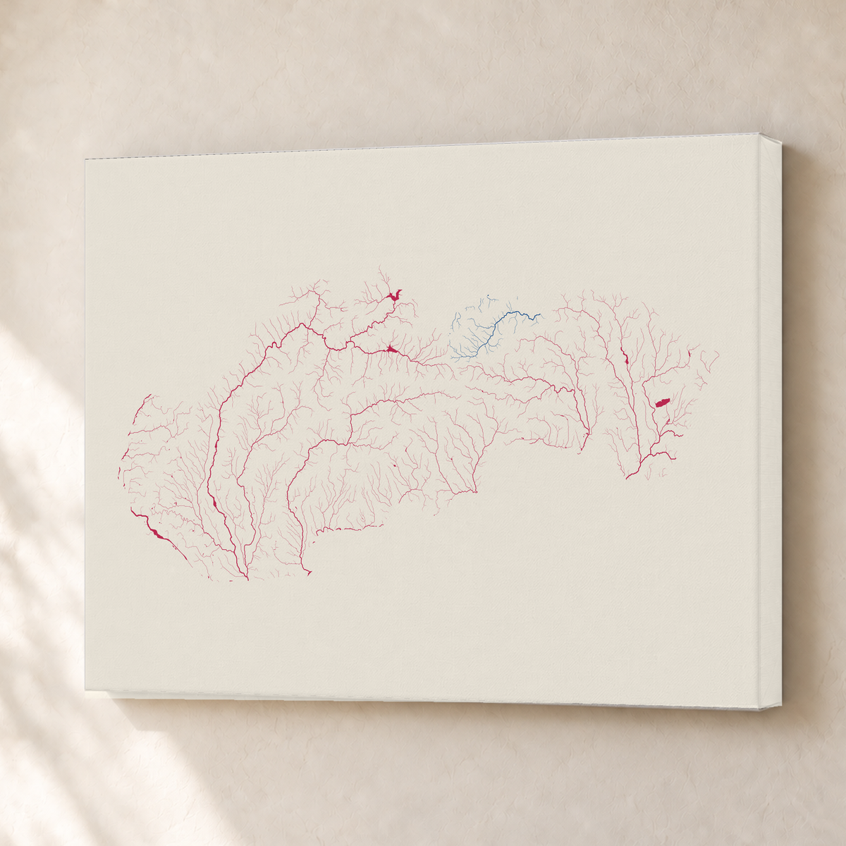 Beautiful Rivers — Eslováquia — Risografia, Canvas · 30 × 40 cm, Sem margem