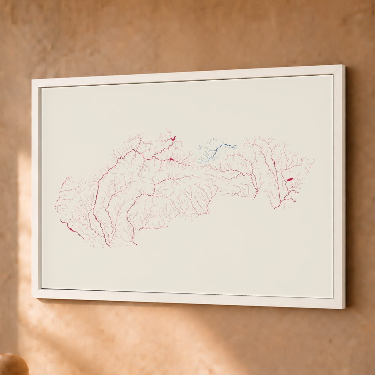 Beautiful Rivers — Eslováquia — Risografia, Fine art emoldurado · 30 × 40 cm, Branco · Sem margem