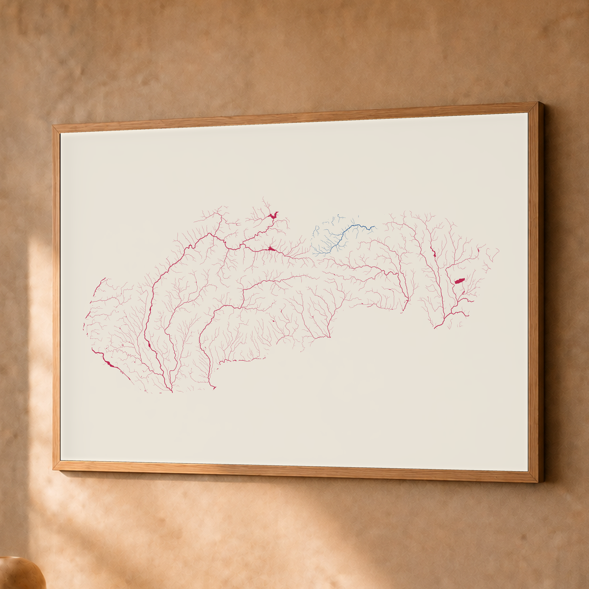 Beautiful Rivers — Eslováquia — Risografia, Fine art emoldurado · 45 × 60 cm, Natural · Sem margem