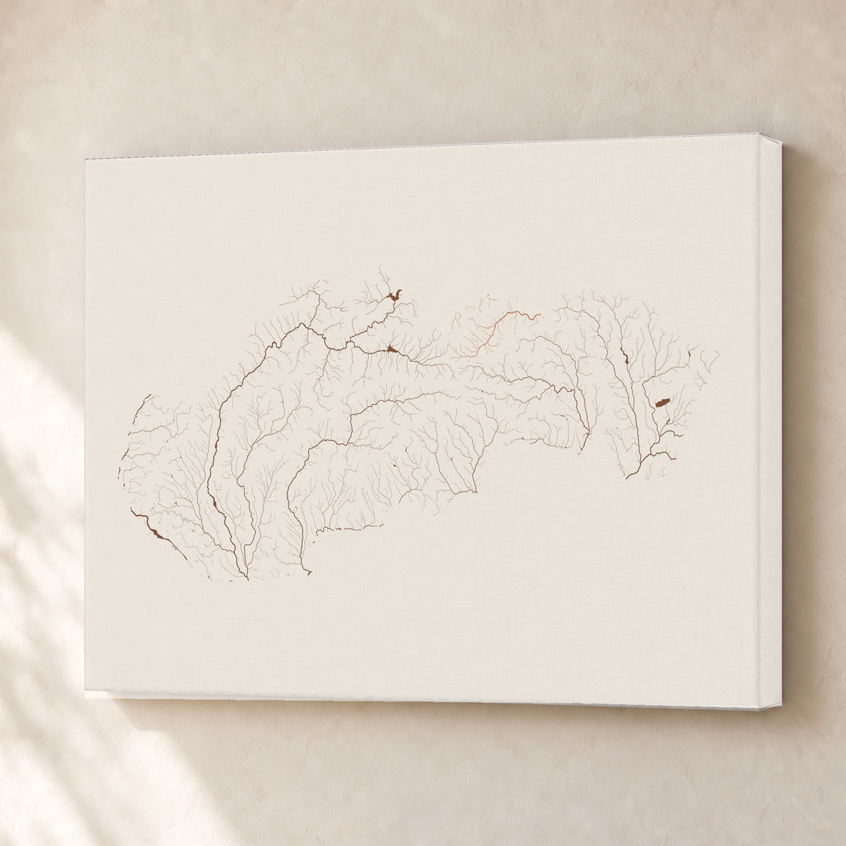 Beautiful Rivers — Eslováquia — Terracota e areia, Canvas · 30 × 40 cm, Sem margem