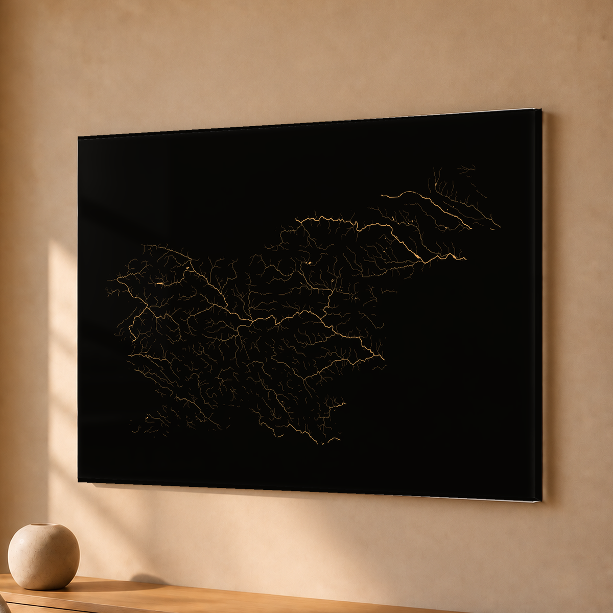 Beautiful Rivers — Eslovénia — Cobre, Acrílico · 30 × 40 cm, Sem margem