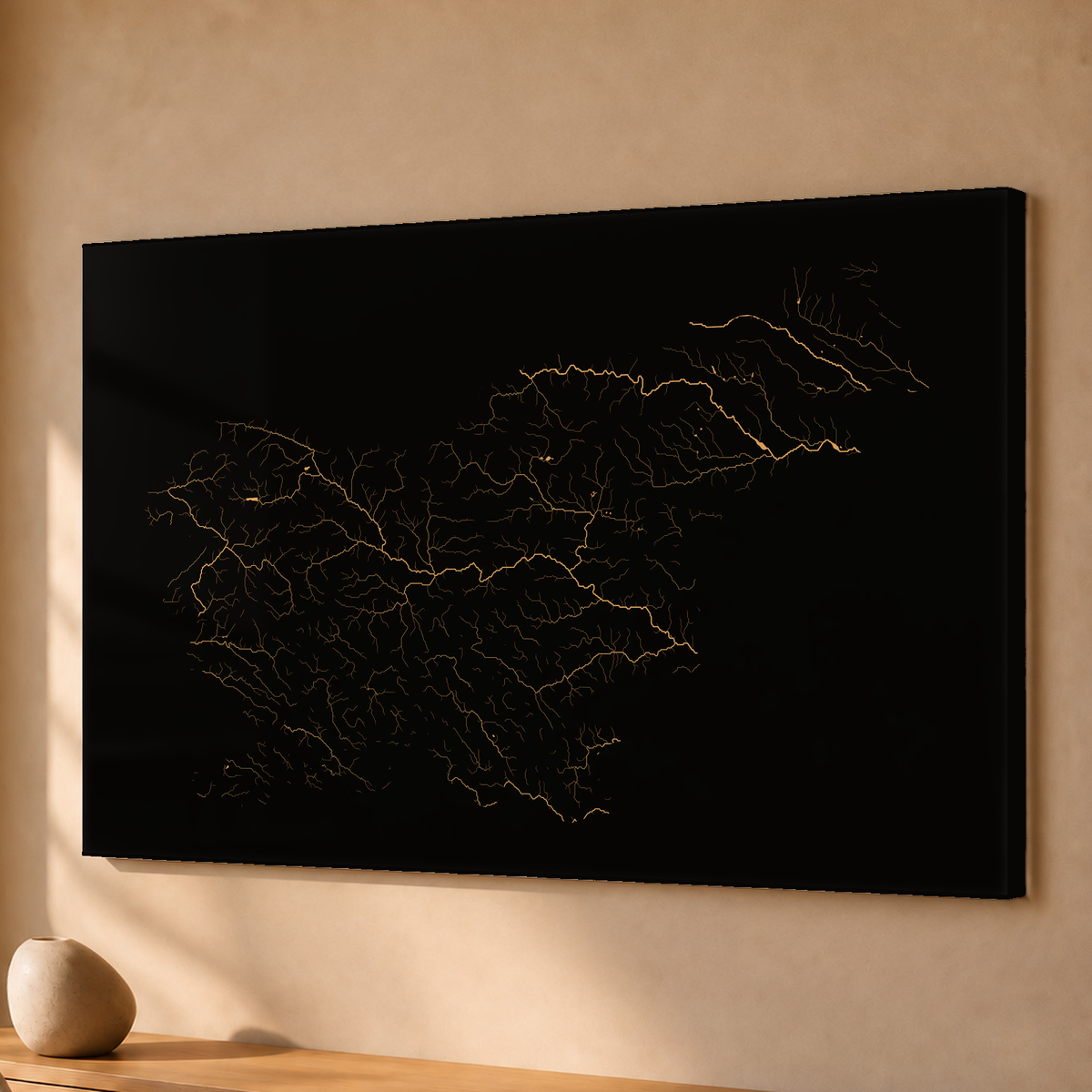 Beautiful Rivers — Eslovénia — Cobre, Acrílico · 40 × 60 cm, Sem margem