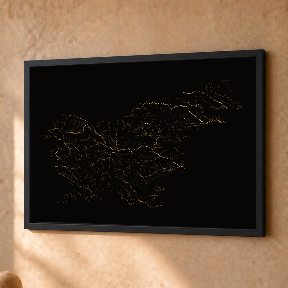 Beautiful Rivers — Eslovénia — Cobre, Fine art emoldurado · 30 × 40 cm, Preto · Sem margem
