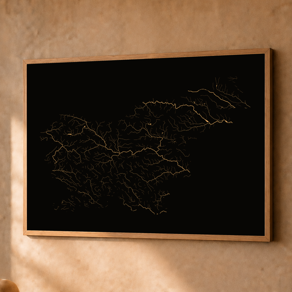 Beautiful Rivers — Eslovénia — Cobre, Fine art emoldurado · 60 × 80 cm, Natural · Sem margem