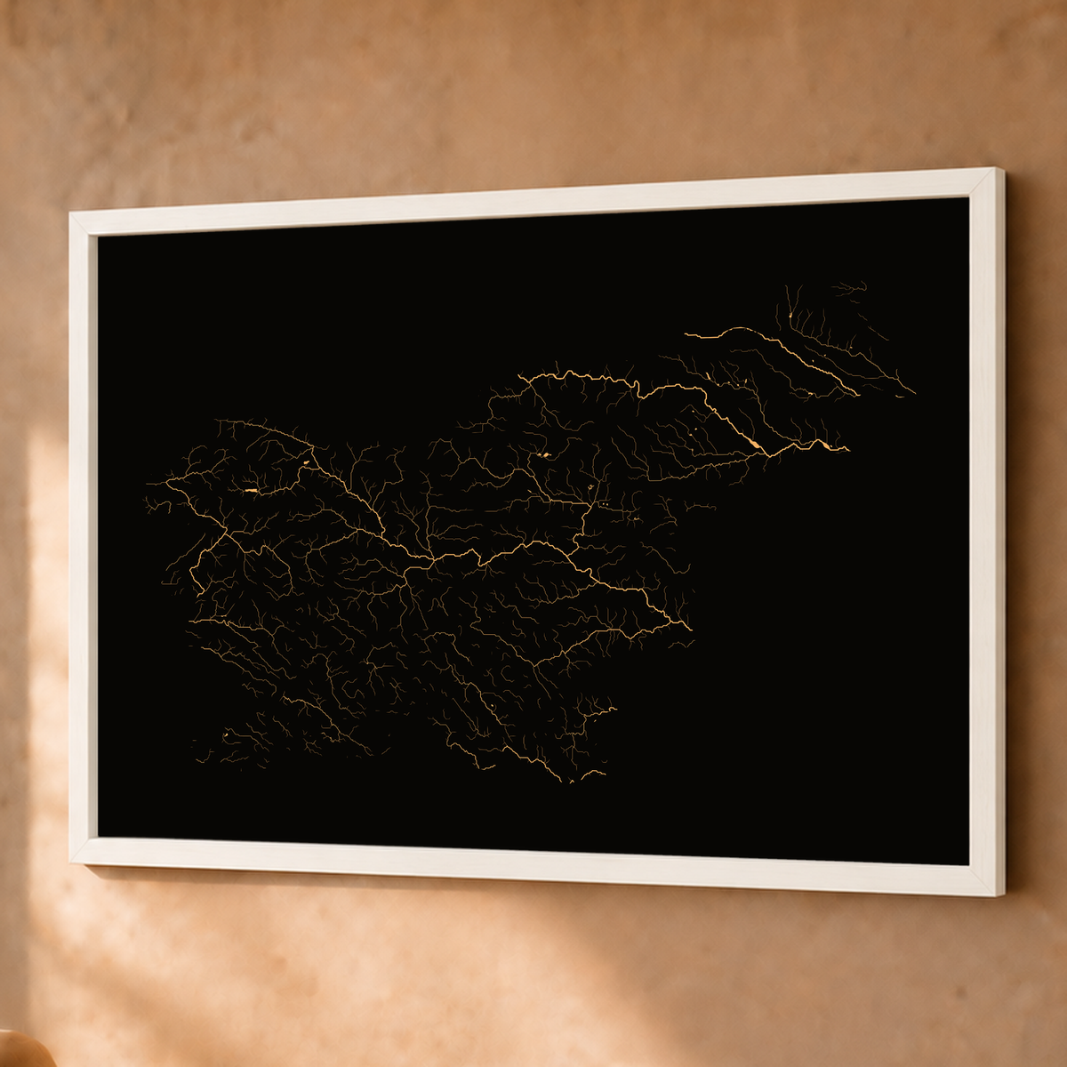 Beautiful Rivers — Eslovénia — Cobre, Fine art emoldurado · 60 × 80 cm, Branco · Sem margem
