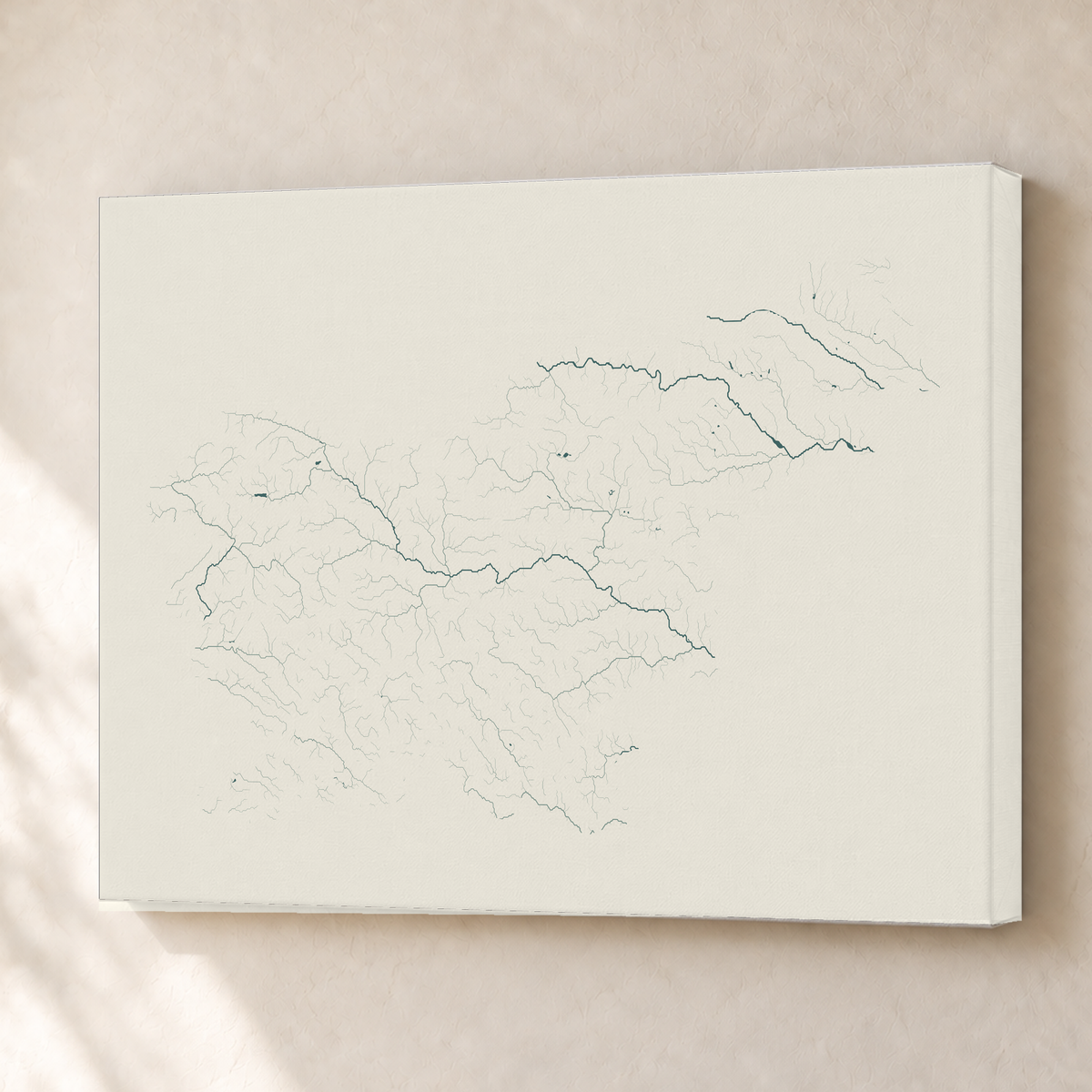 Beautiful Rivers — Eslovénia — Natural e luminosa, Canvas · 45 × 60 cm, Sem margem