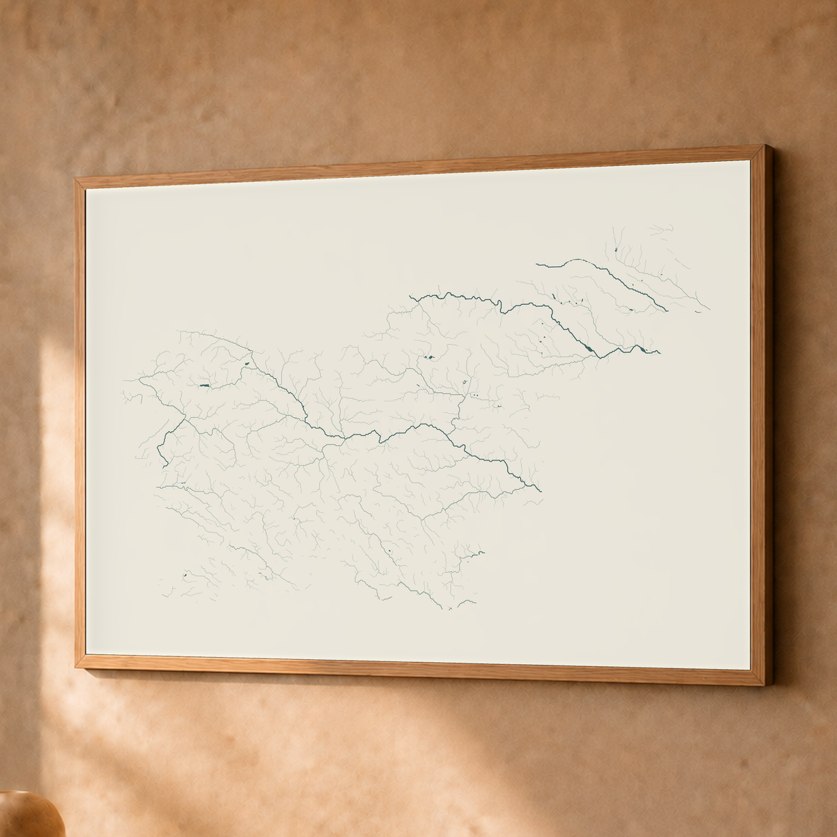 Beautiful Rivers — Eslovénia — Natural e luminosa, Fine art emoldurado · 45 × 60 cm, Natural · Sem margem