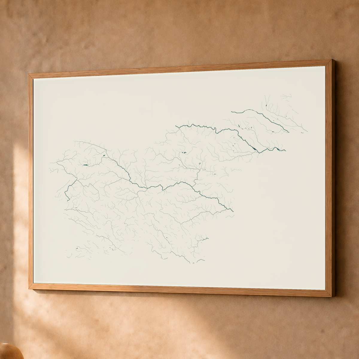 Beautiful Rivers — Eslovénia — Natural e luminosa, Fine art emoldurado · 60 × 80 cm, Natural · Sem margem