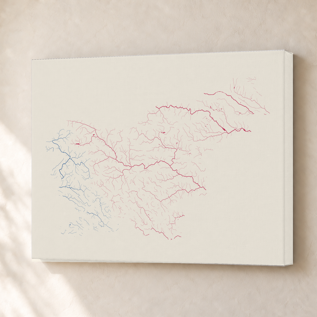 Beautiful Rivers — Eslovénia — Risografia, Canvas · 30 × 40 cm, Sem margem