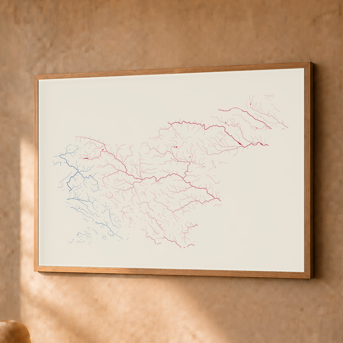 Beautiful Rivers — Eslovénia — Risografia, Fine art emoldurado · 30 × 40 cm, Natural · Sem margem