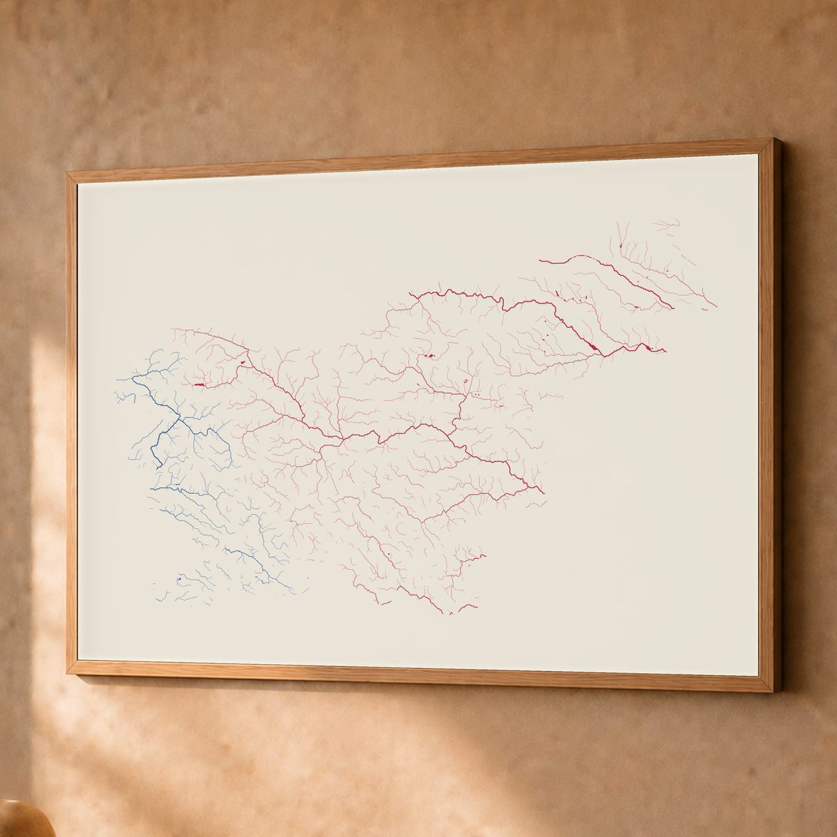Beautiful Rivers — Eslovénia — Risografia, Fine art emoldurado · 60 × 80 cm, Natural · Sem margem