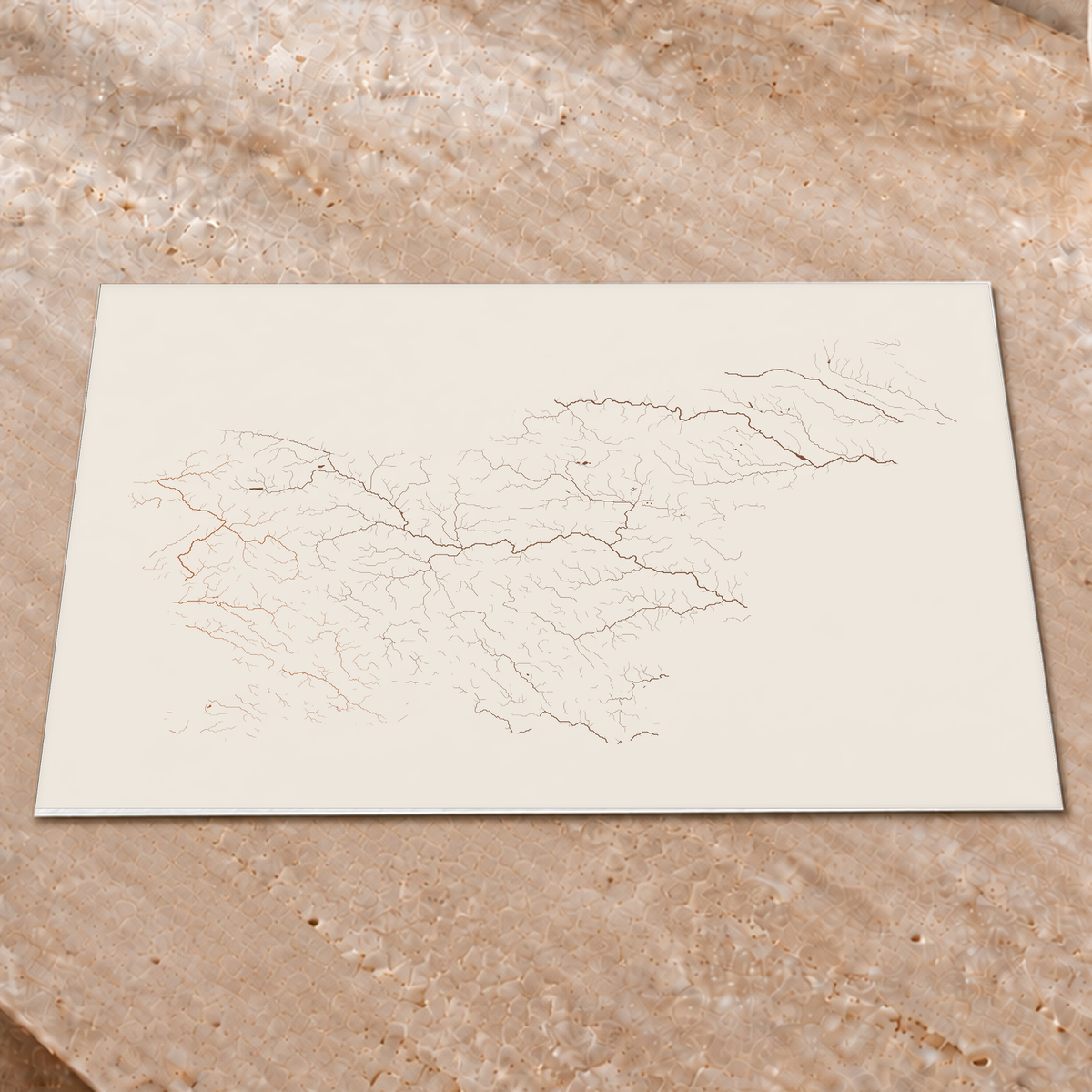 Beautiful Rivers — Eslovénia — Terracota e areia, Impressão fine art · 45 × 60 cm, Sem margem
