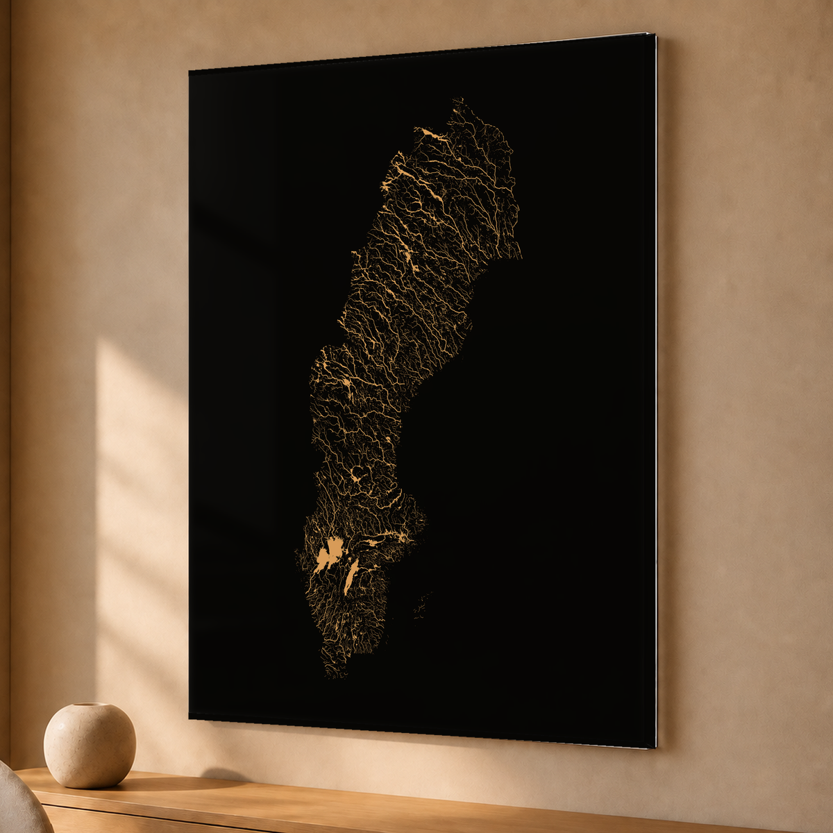 Beautiful Rivers — Suécia — Cobre, Acrílico · 30 × 40 cm, Sem margem