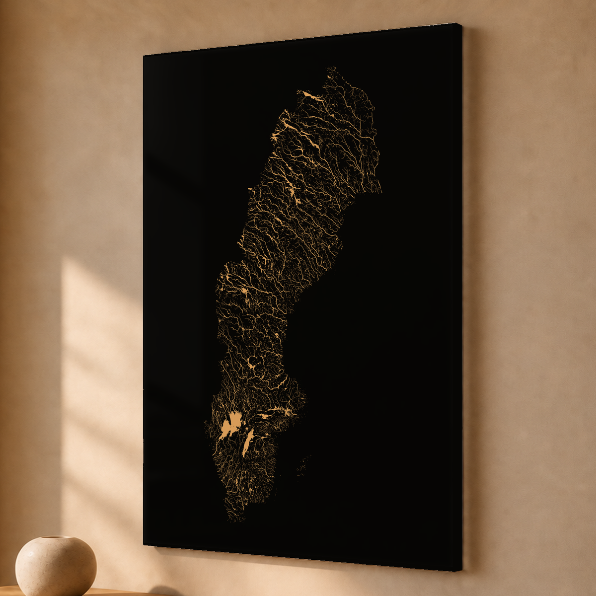 Beautiful Rivers — Suécia — Cobre, Acrílico · 40 × 60 cm, Sem margem