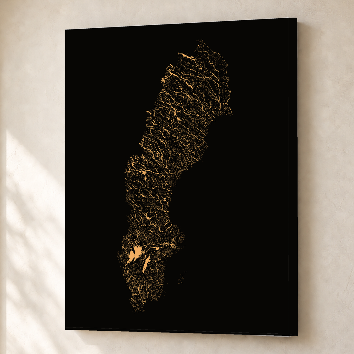 Beautiful Rivers — Suécia — Cobre, Canvas · 45 × 60 cm, Sem margem
