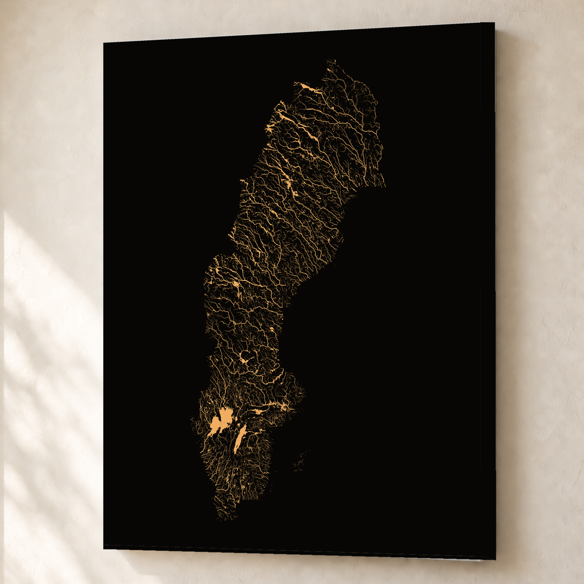 Beautiful Rivers — Suécia — Cobre, Canvas · 60 × 80 cm, Sem margem