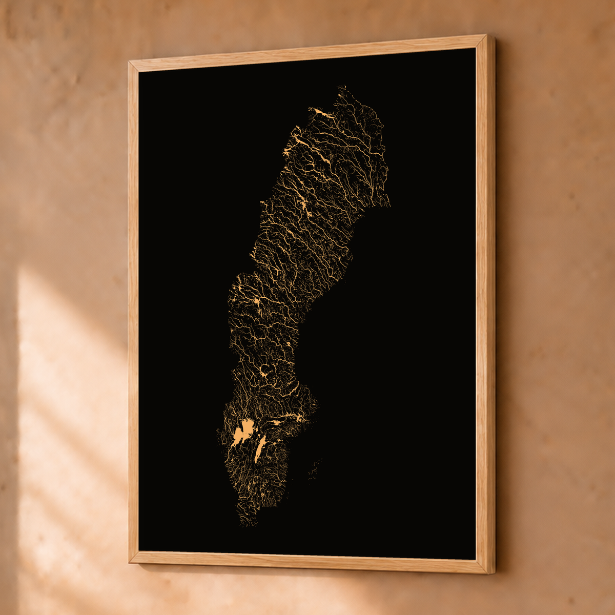 Beautiful Rivers — Suécia — Cobre, Fine art emoldurado · 30 × 40 cm, Natural · Sem margem
