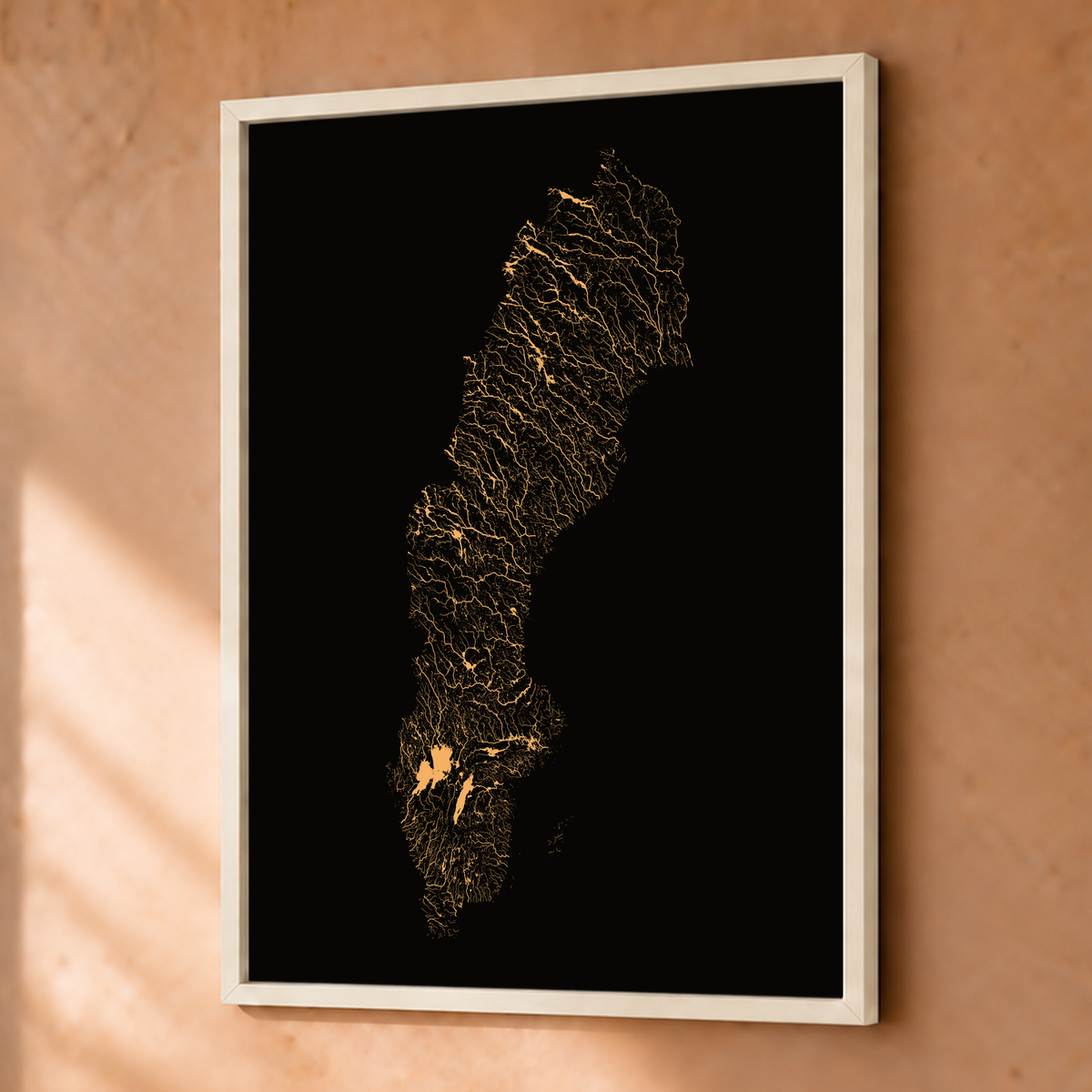 Beautiful Rivers — Suécia — Cobre, Fine art emoldurado · 30 × 40 cm, Branco · Sem margem