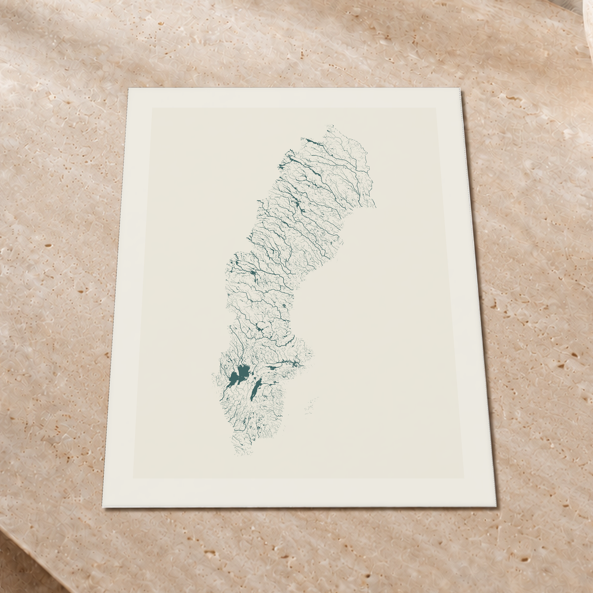 Beautiful Rivers — Suécia — Natural e luminosa, Impressão fine art · 45 × 60 cm, Margem branca