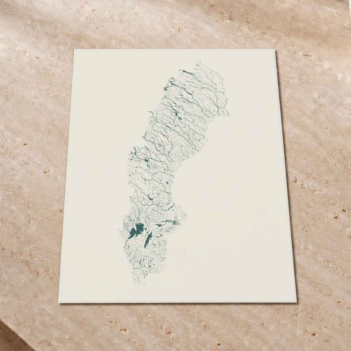 Beautiful Rivers — Suécia — Natural e luminosa, Impressão fine art · 60 × 80 cm, Sem margem