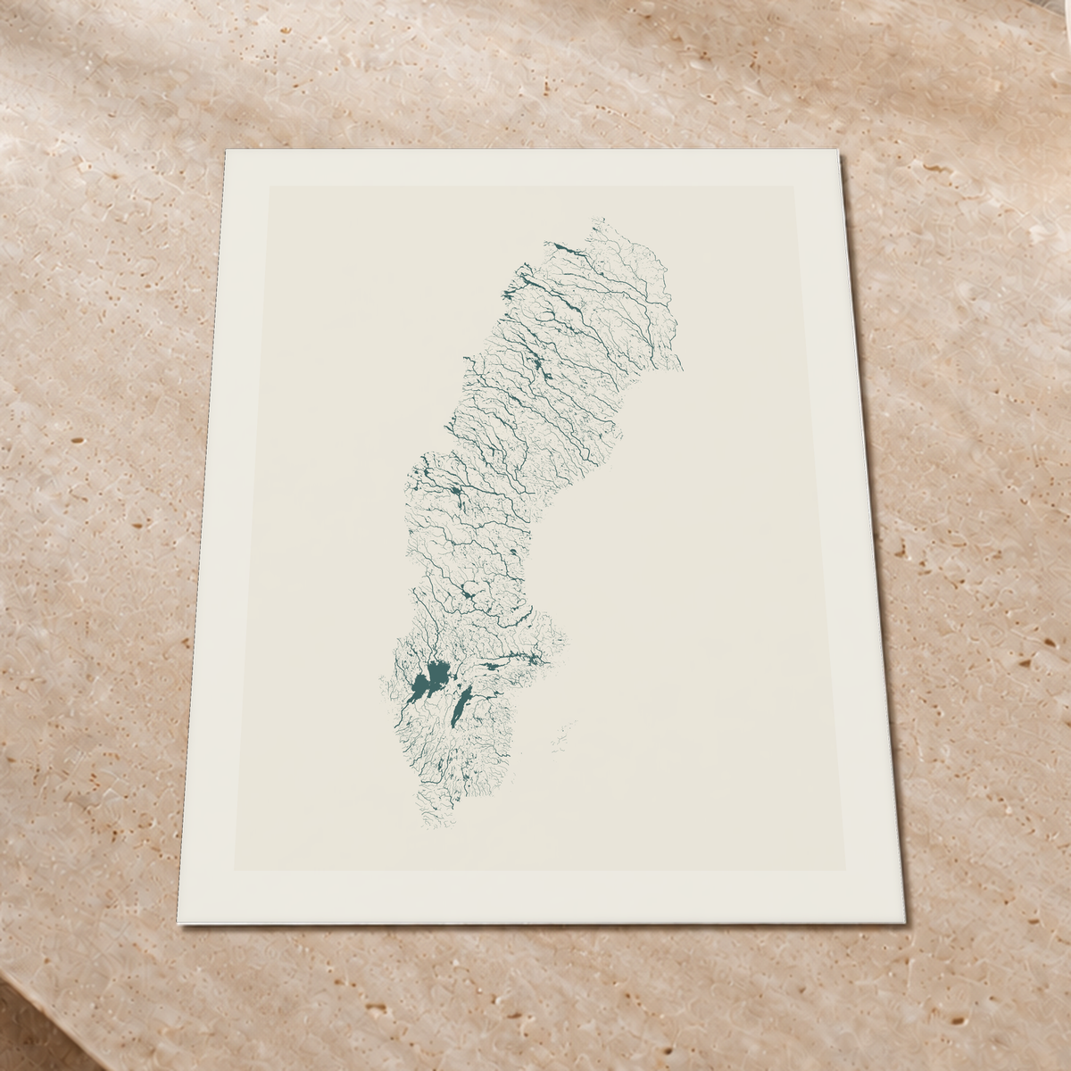 Beautiful Rivers — Suécia — Natural e luminosa, Impressão fine art · 60 × 80 cm, Margem branca