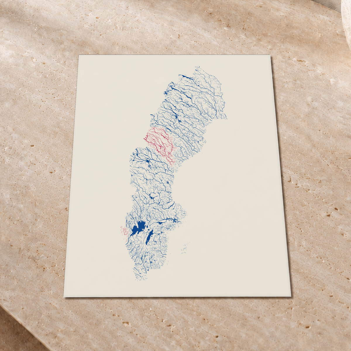 Beautiful Rivers — Suécia — Risografia, Impressão fine art · 30 × 40 cm, Sem margem
