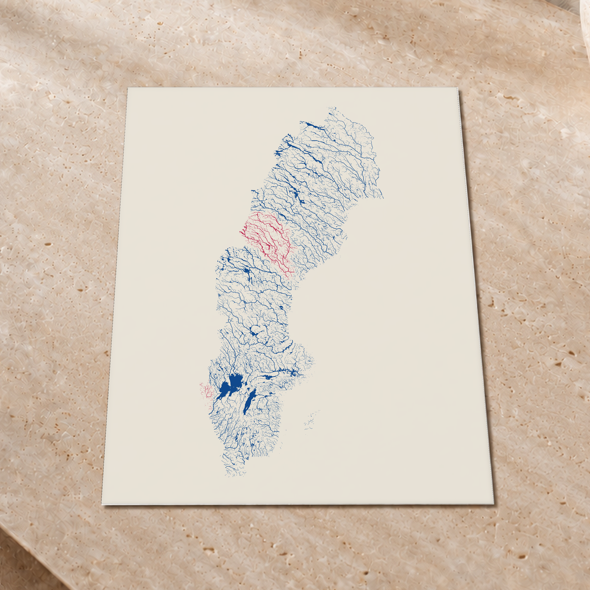Beautiful Rivers — Suécia — Risografia, Impressão fine art · 45 × 60 cm, Sem margem