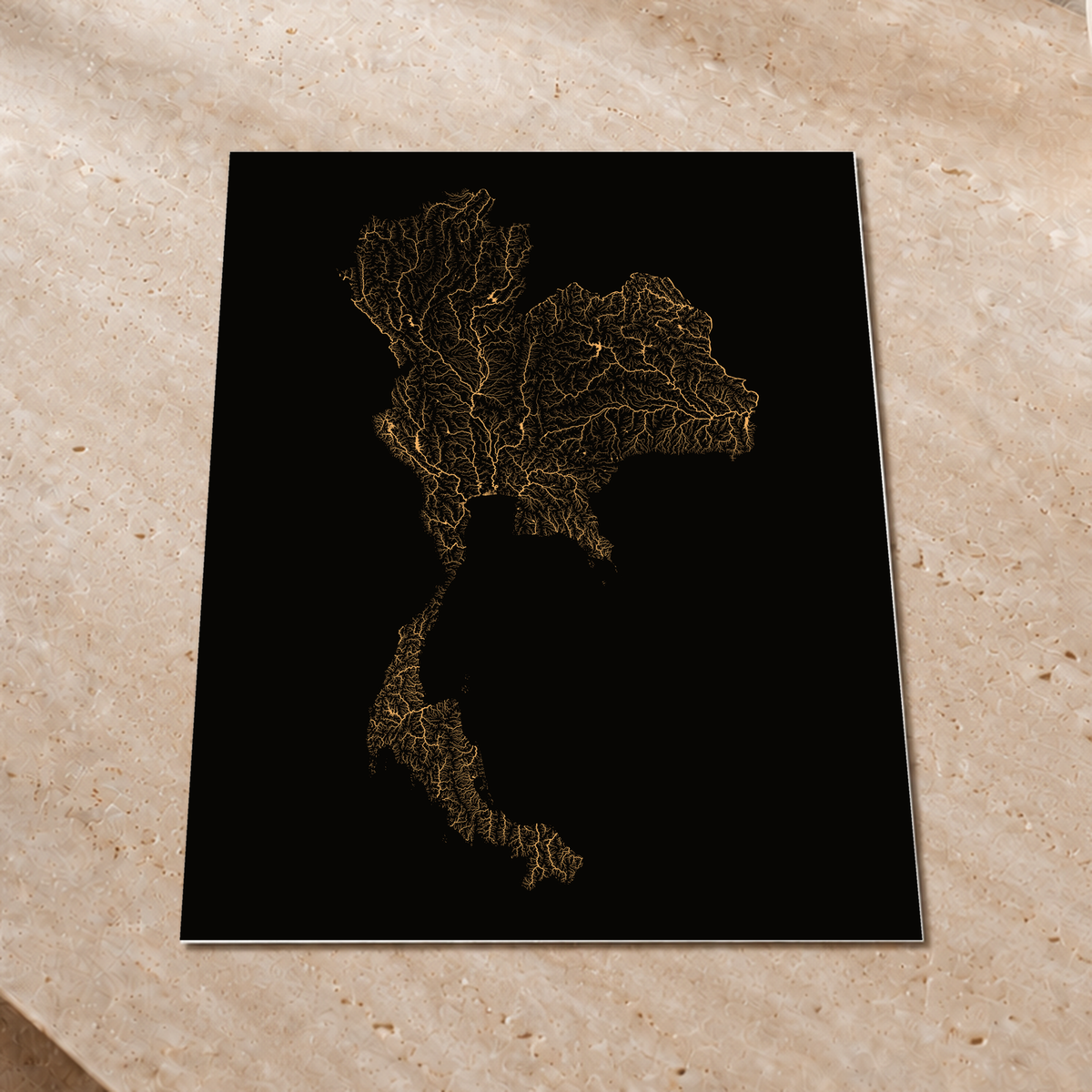 Quadro dos rios da Tailândia — Cobre, Sem margem — Fine art print — 3x4