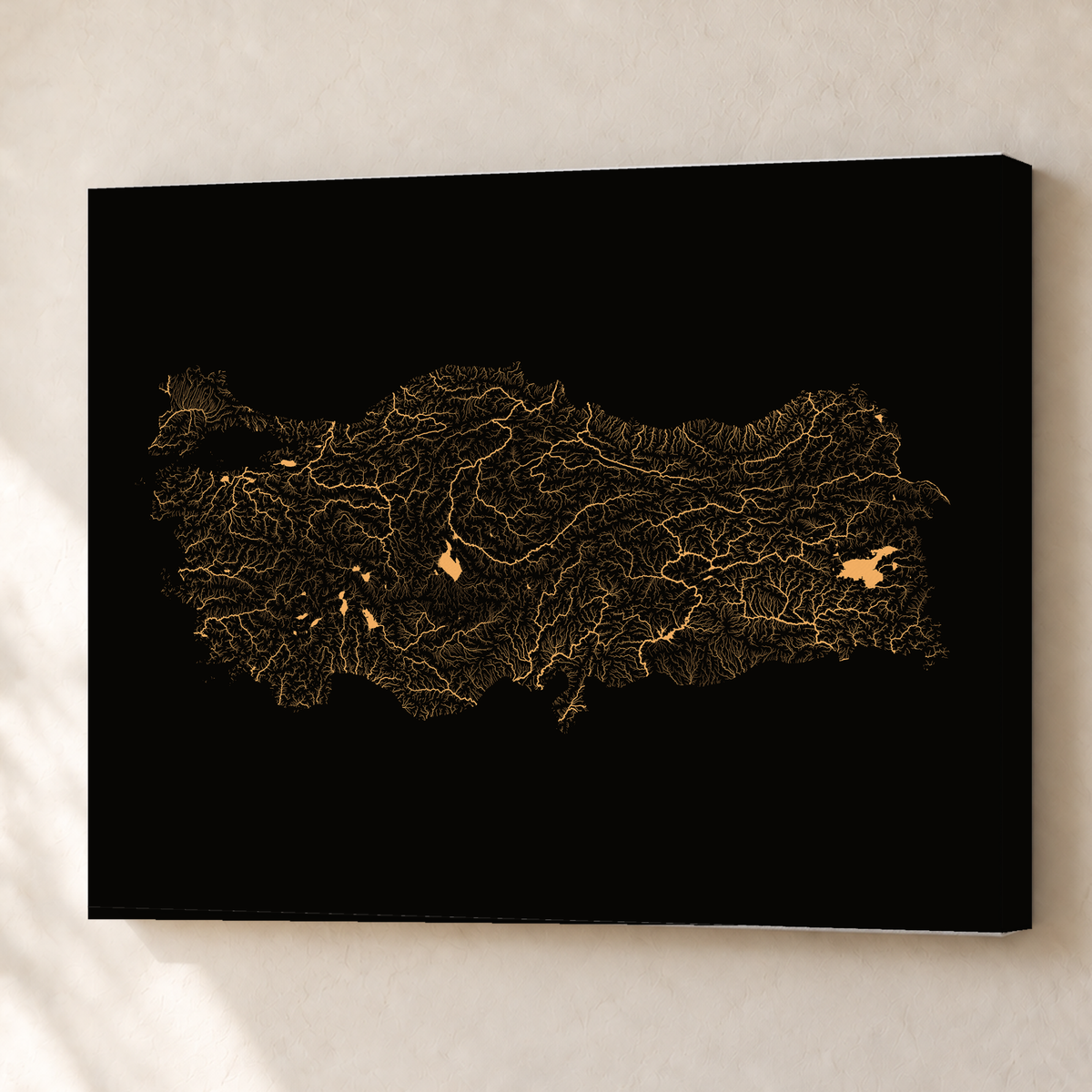 Quadro dos rios da Turquia — Cobre, Sem margem — Canvas — 4x3