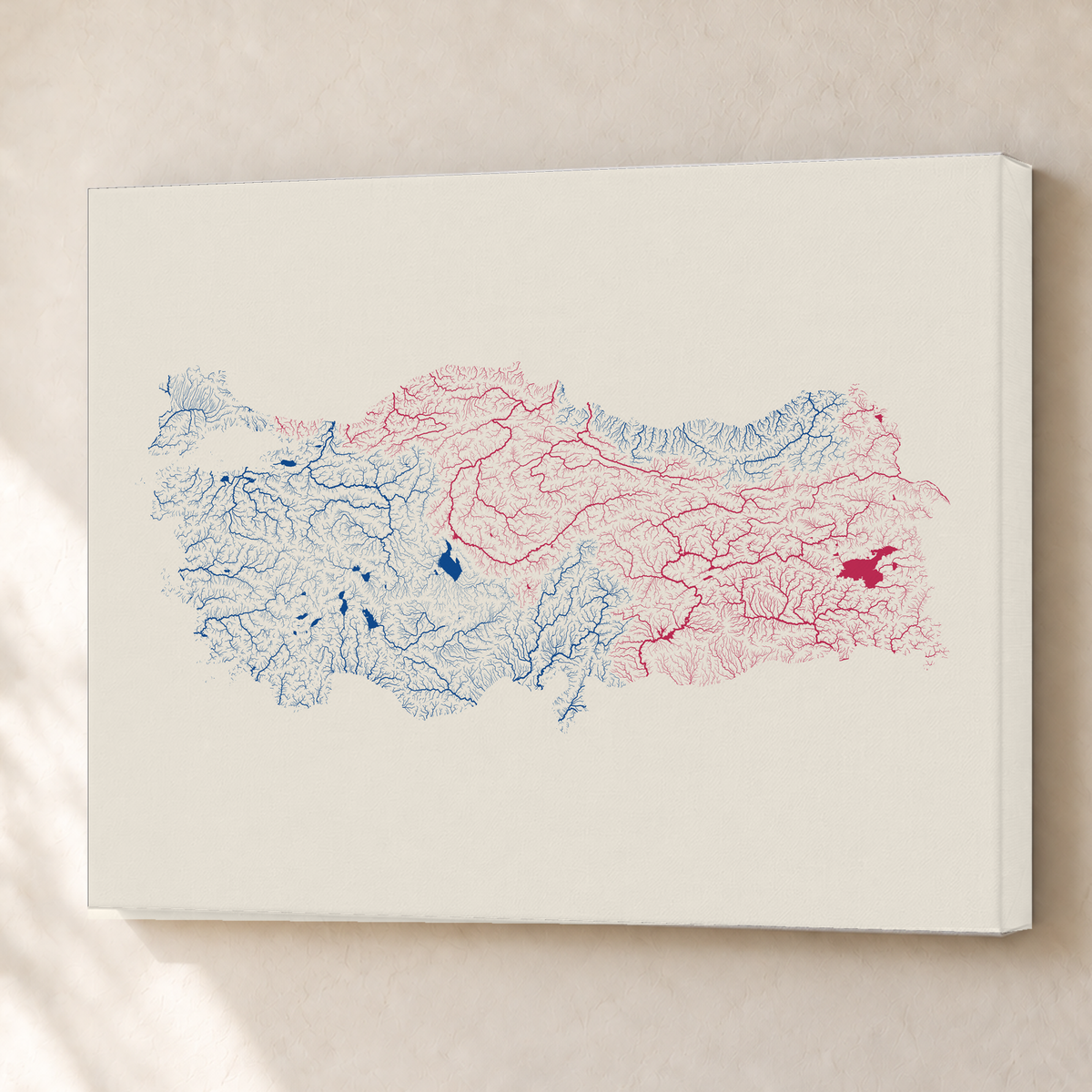 Quadro dos rios da Turquia — Risografia, Sem margem — Canvas — 4x3