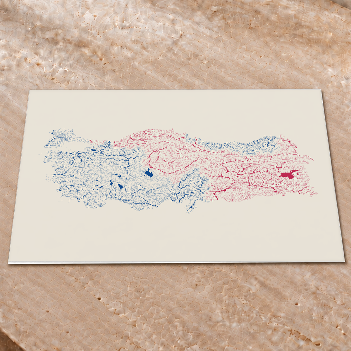 Quadro dos rios da Turquia — Risografia, Sem margem — Fine art print — 4x3
