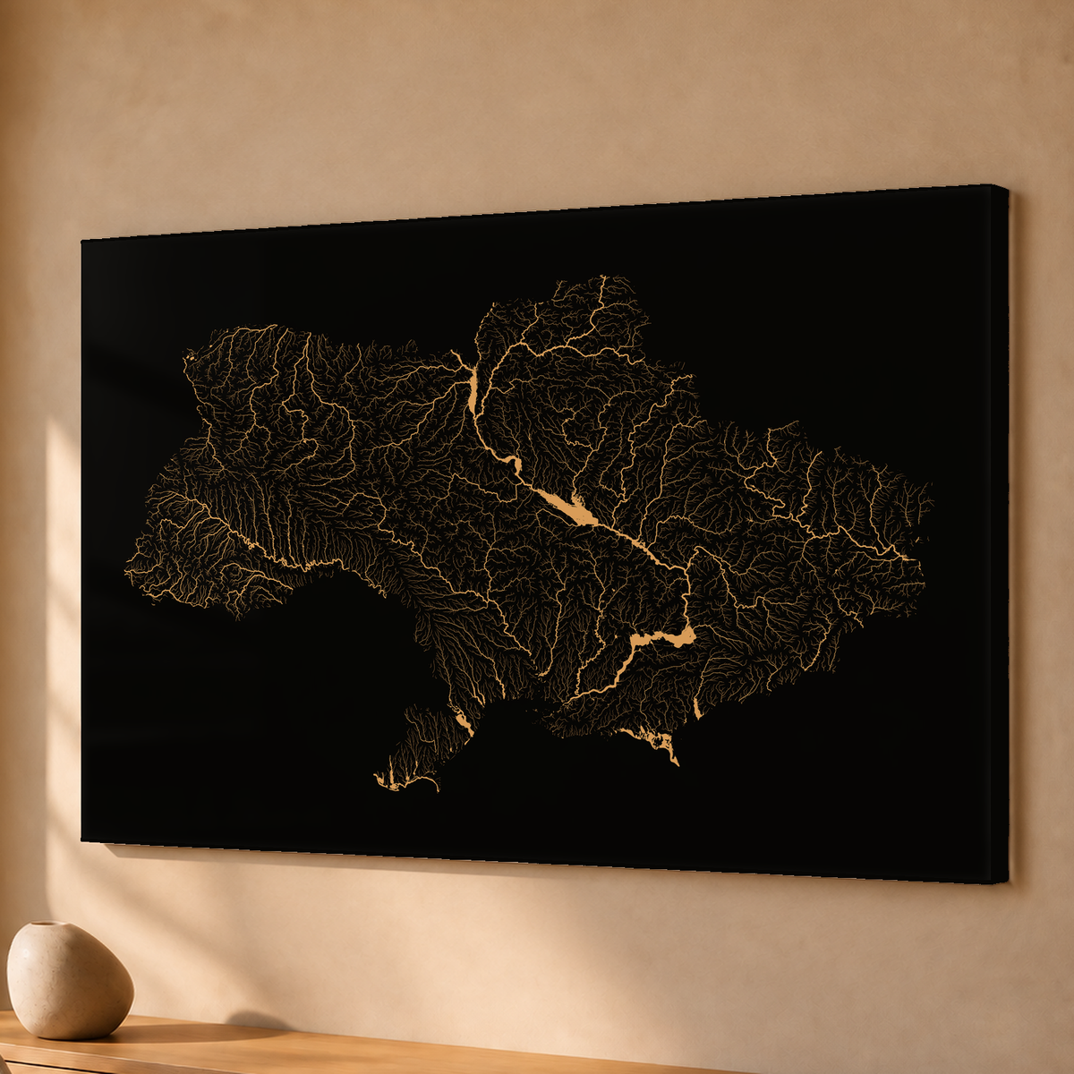 Beautiful Rivers — Ucrânia — Cobre, Acrílico · 40 × 60 cm, Sem margem