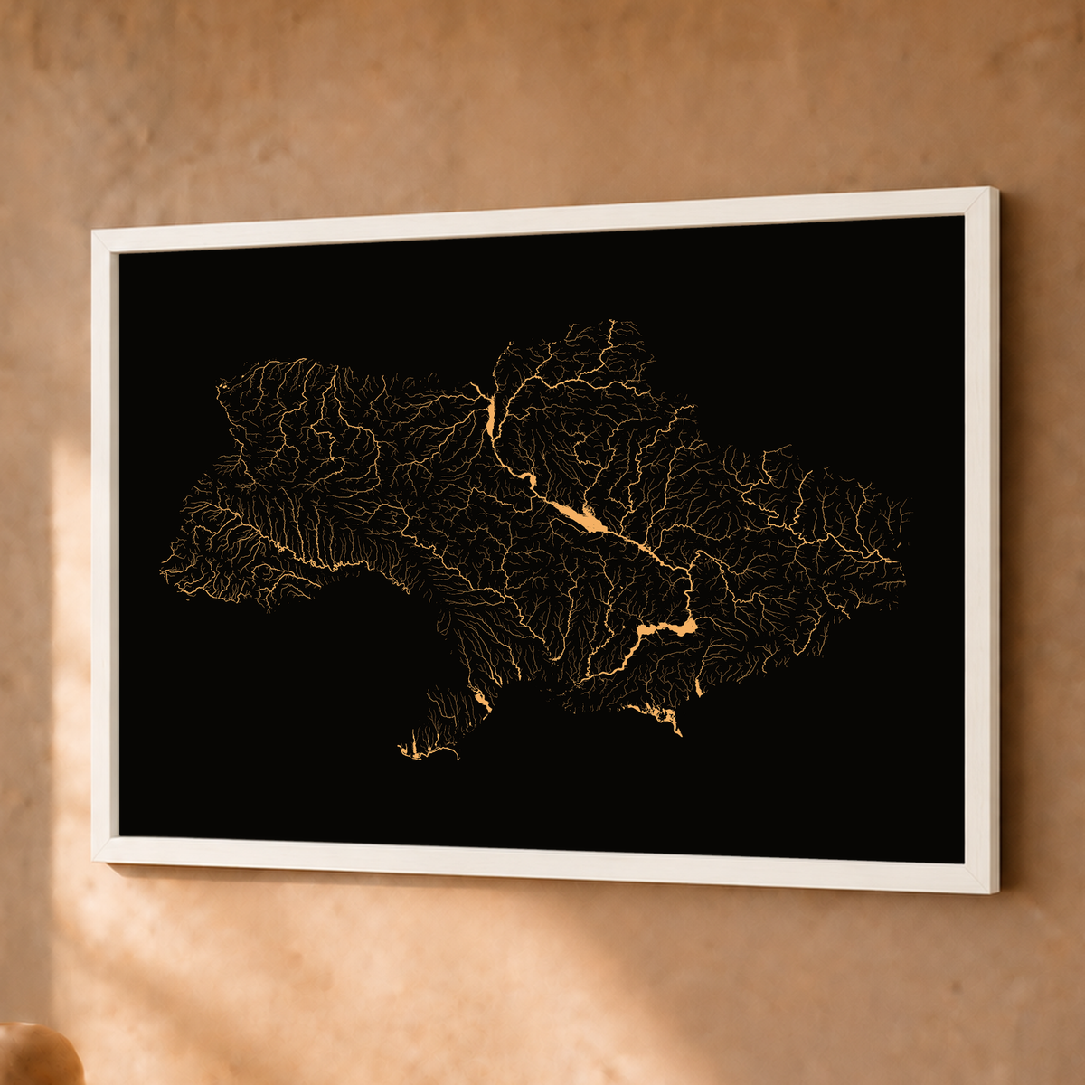 Beautiful Rivers — Ucrânia — Cobre, Fine art emoldurado · 30 × 40 cm, Branco · Sem margem