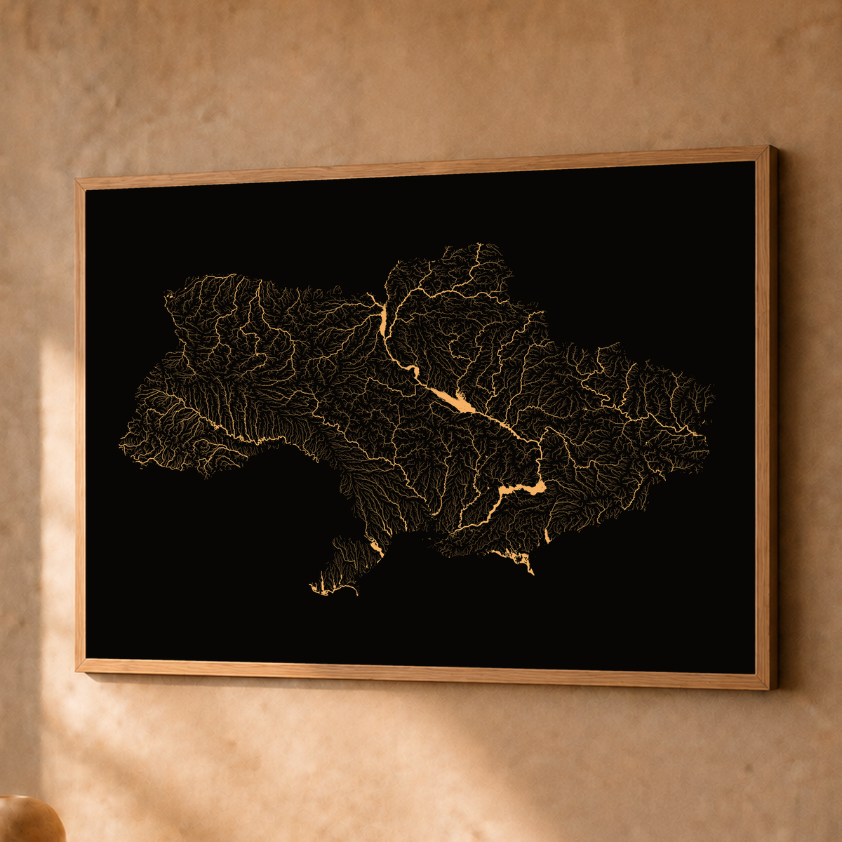 Beautiful Rivers — Ucrânia — Cobre, Fine art emoldurado · 45 × 60 cm, Natural · Sem margem