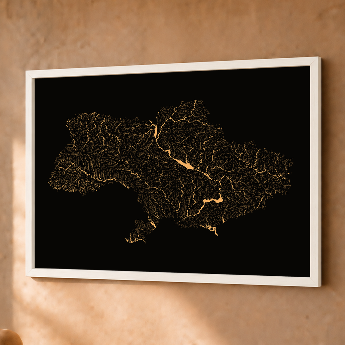 Beautiful Rivers — Ucrânia — Cobre, Fine art emoldurado · 45 × 60 cm, Branco · Sem margem