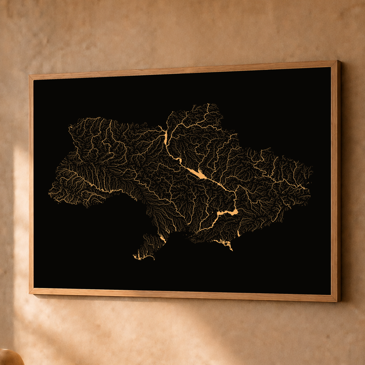 Beautiful Rivers — Ucrânia — Cobre, Fine art emoldurado · 60 × 80 cm, Natural · Sem margem