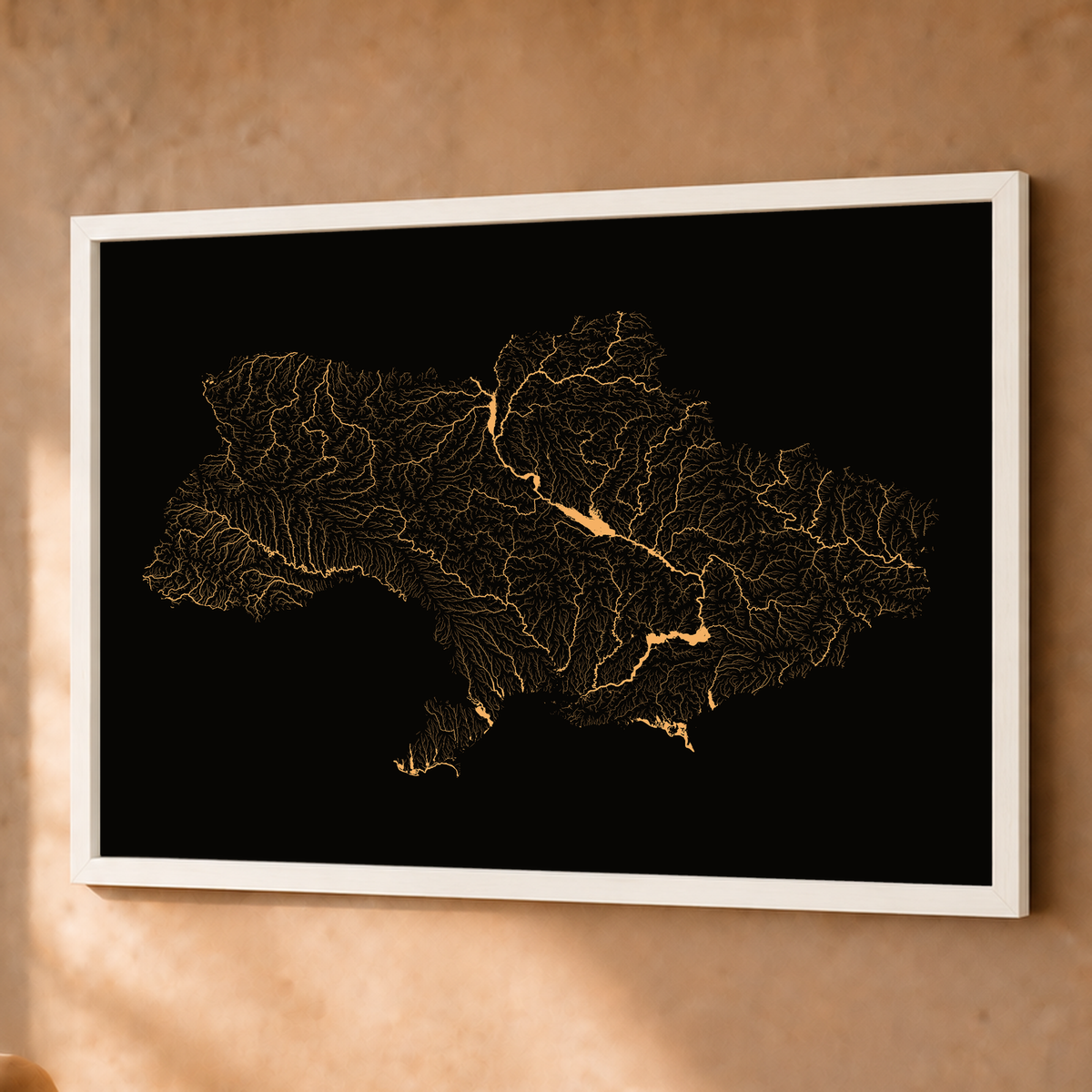 Beautiful Rivers — Ucrânia — Cobre, Fine art emoldurado · 60 × 80 cm, Branco · Sem margem