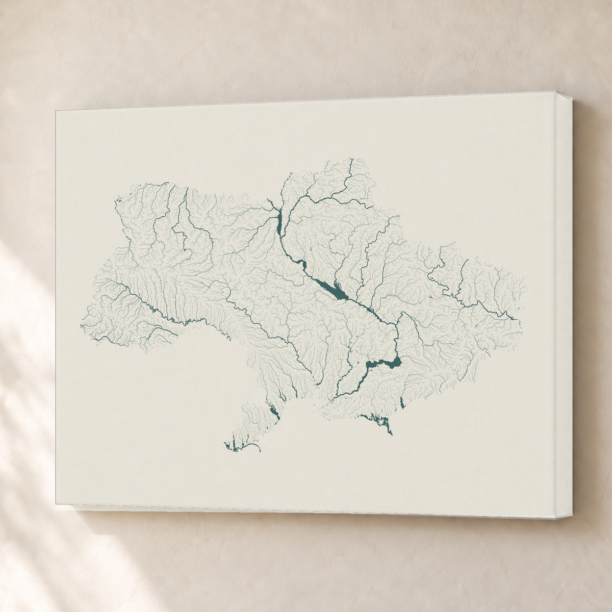 Beautiful Rivers — Ucrânia — Natural e luminosa, Canvas · 45 × 60 cm, Sem margem