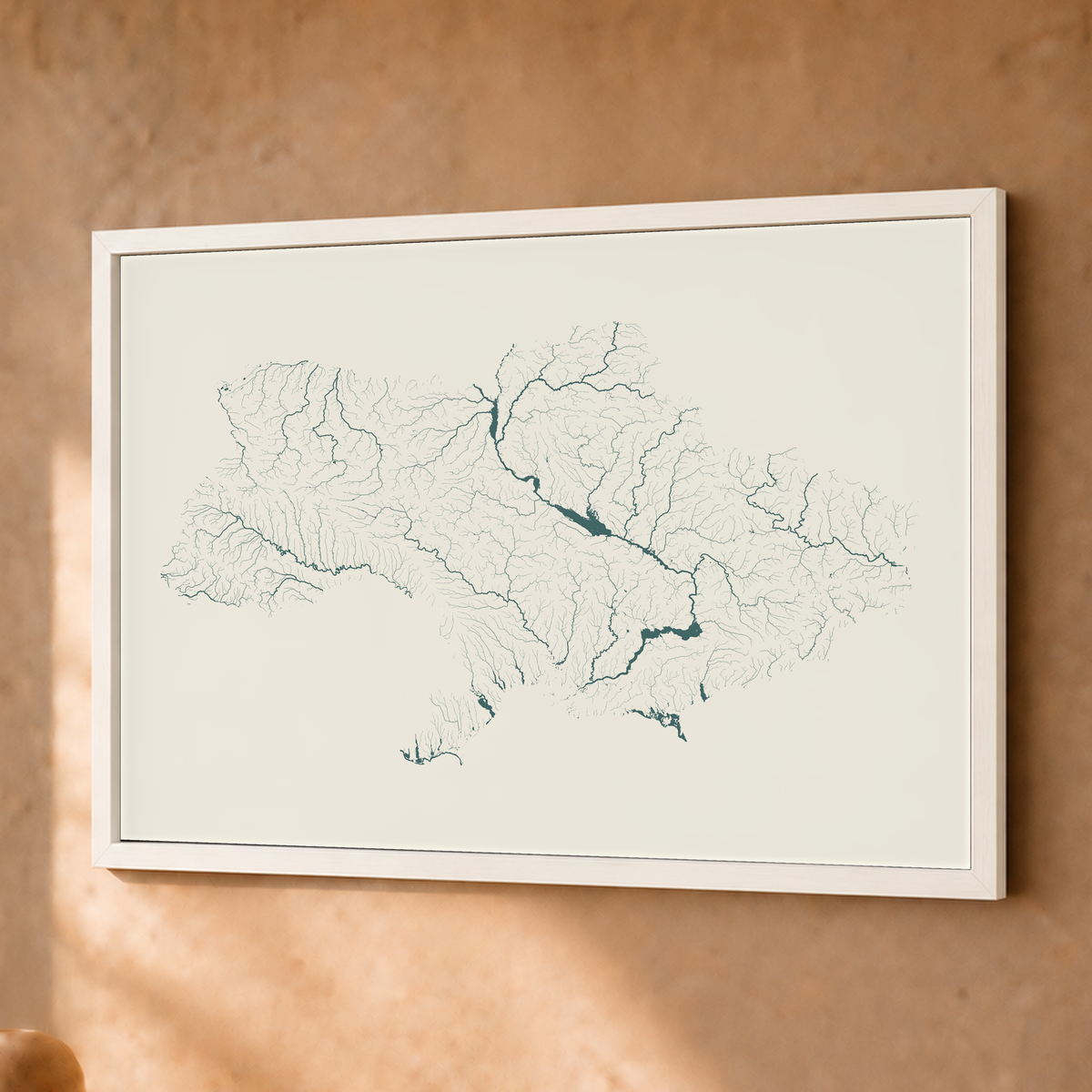 Beautiful Rivers — Ucrânia — Natural e luminosa, Fine art emoldurado · 30 × 40 cm, Branco · Sem margem