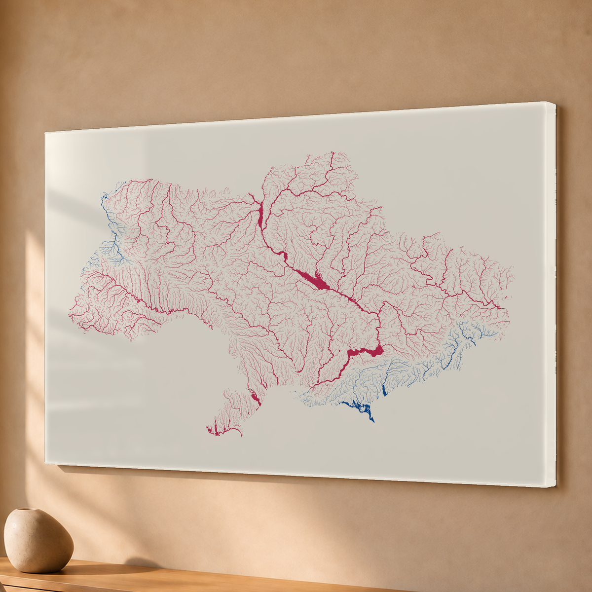 Beautiful Rivers — Ucrânia — Risografia, Acrílico · 40 × 60 cm, Sem margem