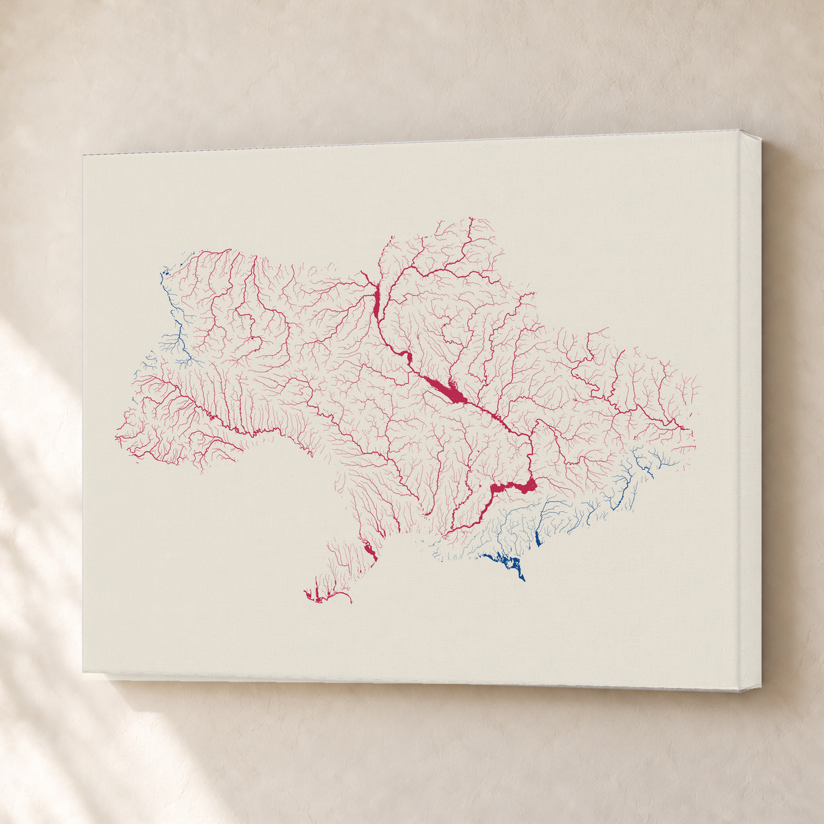 Beautiful Rivers — Ucrânia — Risografia, Canvas · 30 × 40 cm, Sem margem