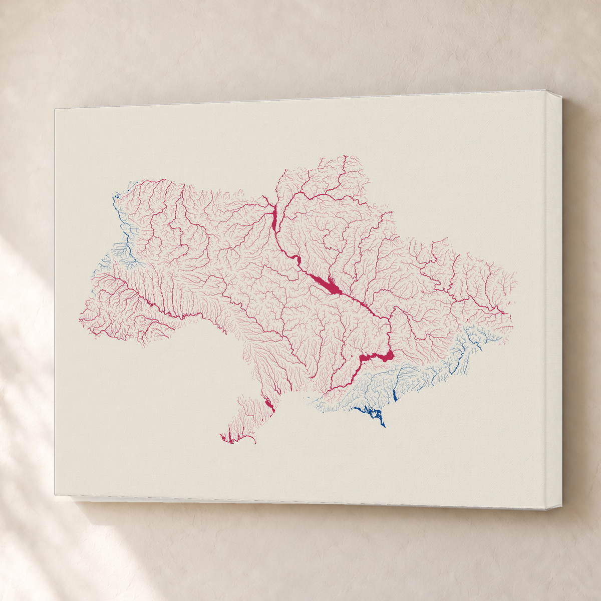 Beautiful Rivers — Ucrânia — Risografia, Canvas · 45 × 60 cm, Sem margem