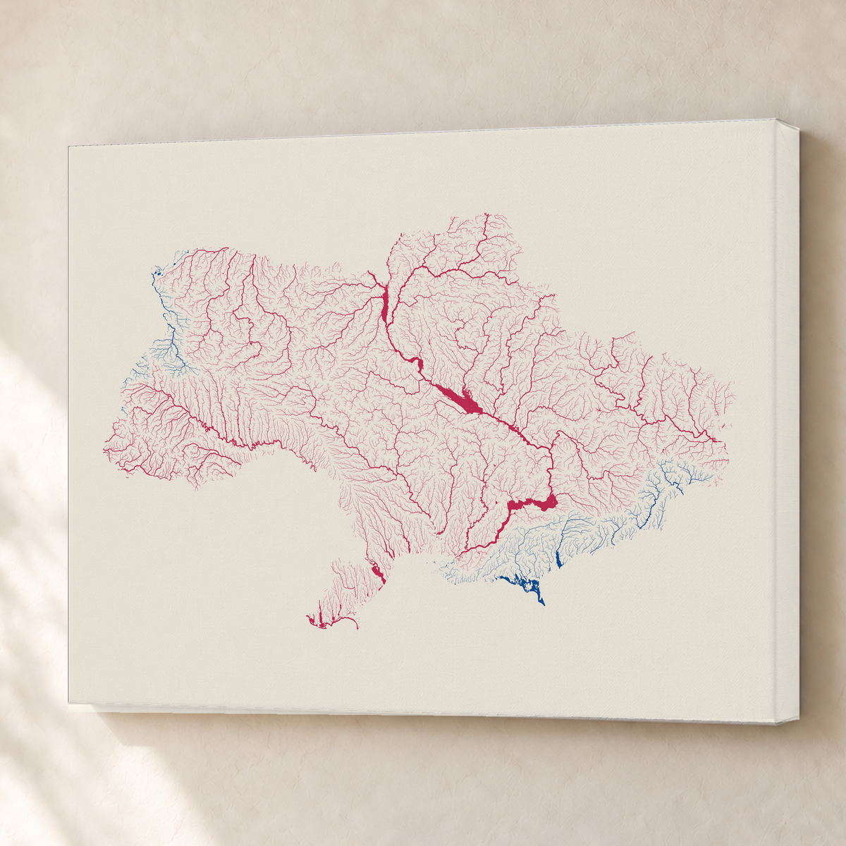 Beautiful Rivers — Ucrânia — Risografia, Canvas · 60 × 80 cm, Sem margem