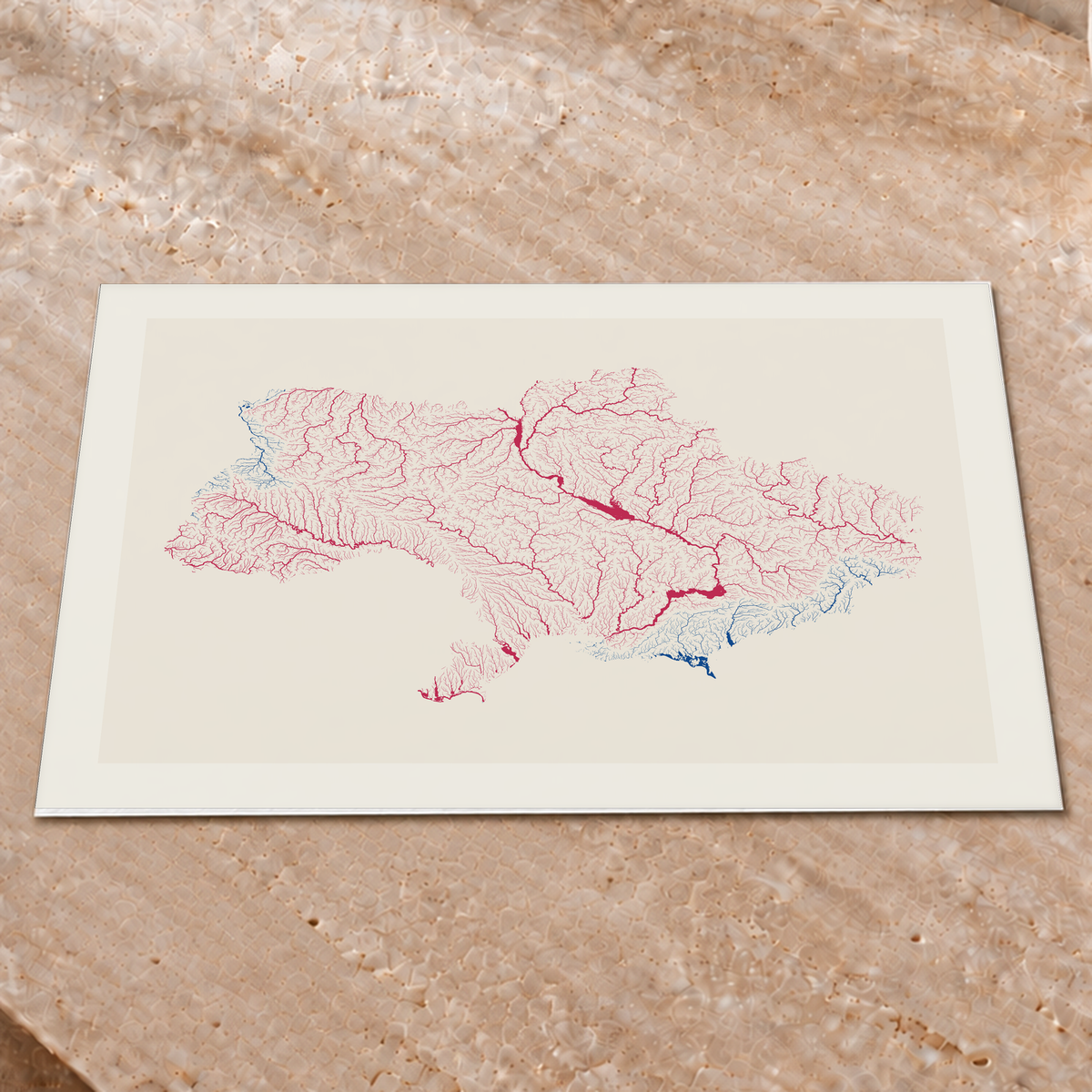 Beautiful Rivers — Ucrânia — Risografia, Impressão fine art · 45 × 60 cm, Margem branca