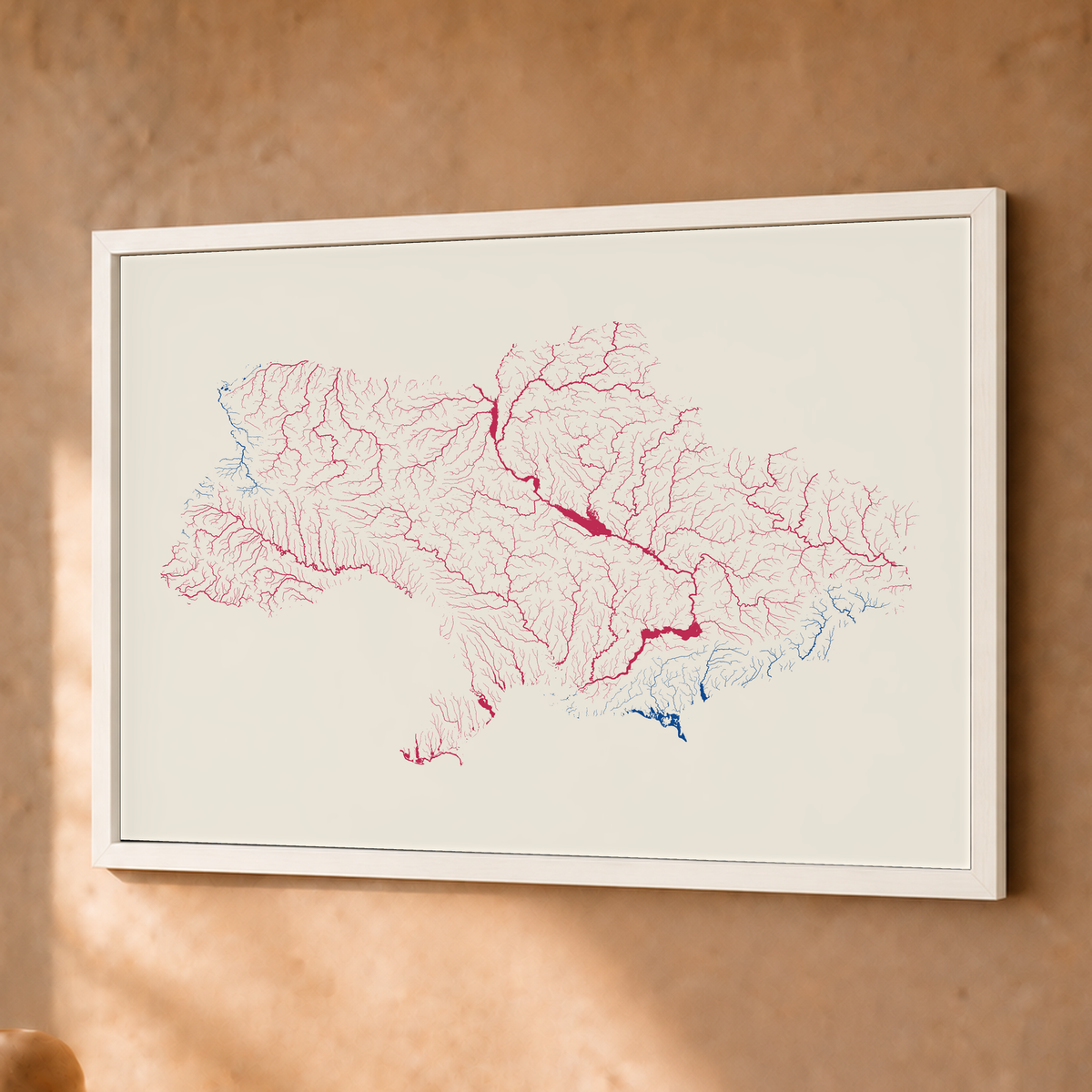 Beautiful Rivers — Ucrânia — Risografia, Fine art emoldurado · 30 × 40 cm, Branco · Sem margem