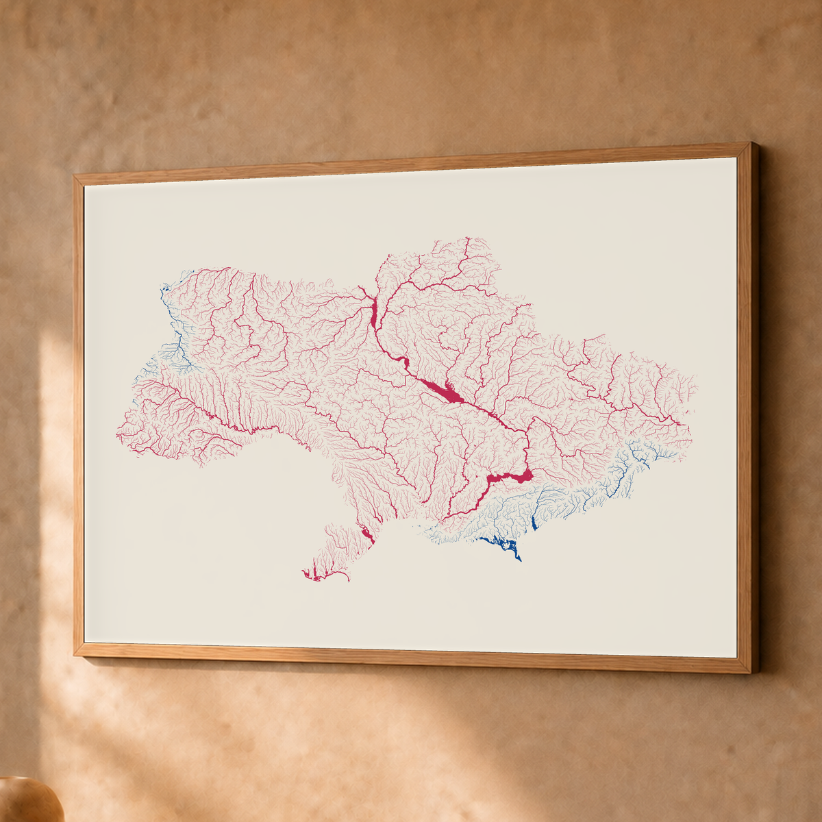 Beautiful Rivers — Ucrânia — Risografia, Fine art emoldurado · 45 × 60 cm, Natural · Sem margem